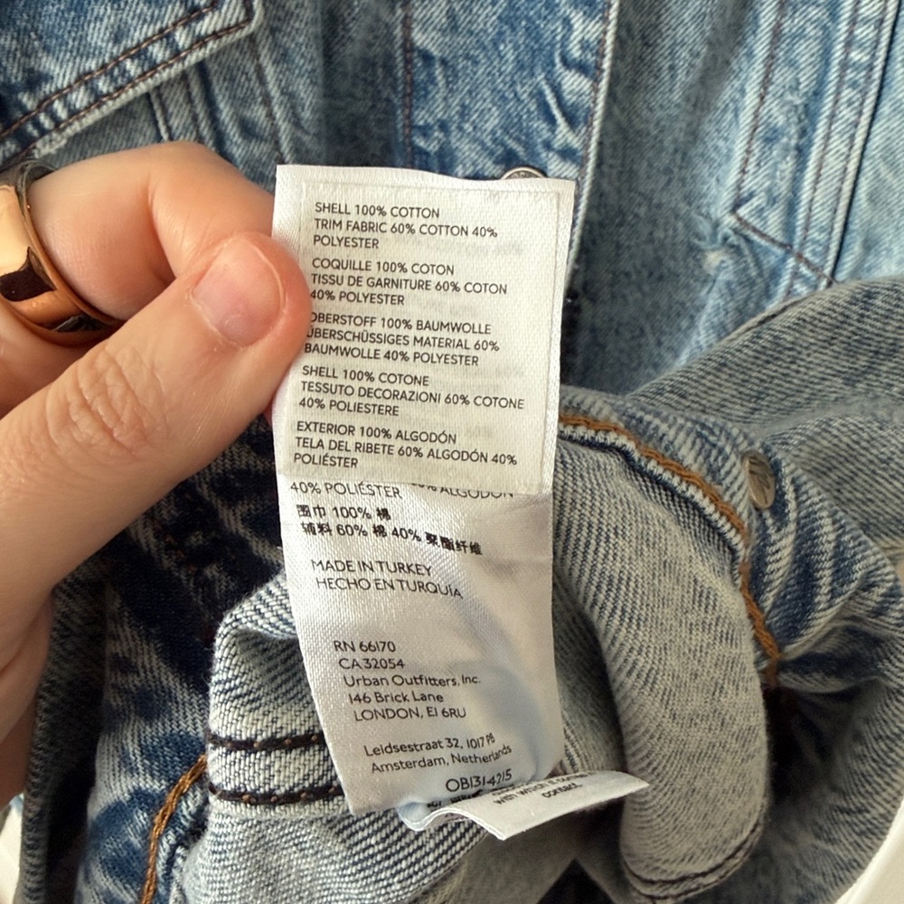 Free People We the Free Flawless distressed oversized denim jacket - Picture 8 of 11